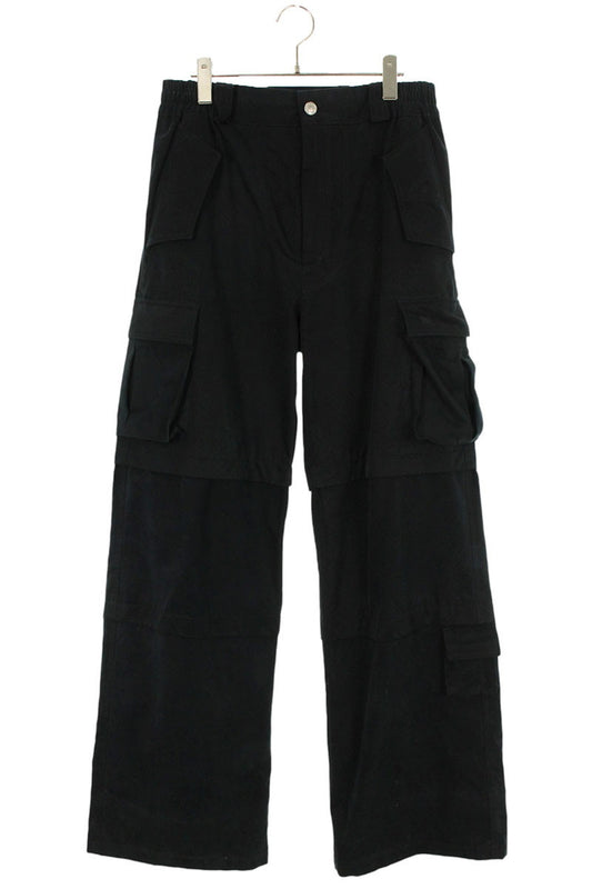 MISBHV Cotton Wide Cargo Pants Black Size 28