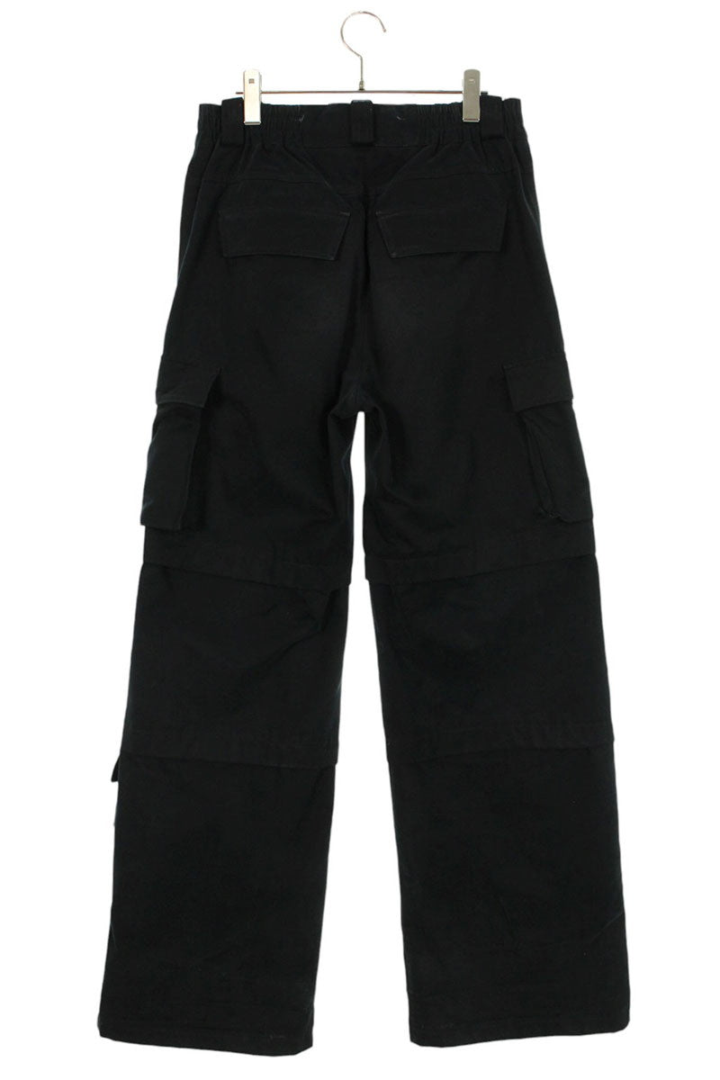 MISBHV Cotton Wide Cargo Pants Black Size 28