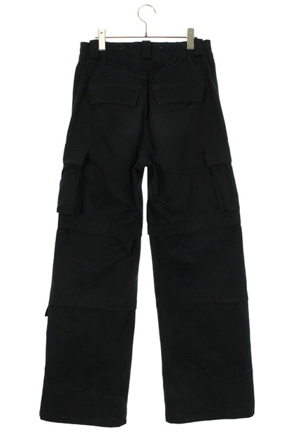 MISBHV Cotton Wide Cargo Pants Black Size 28