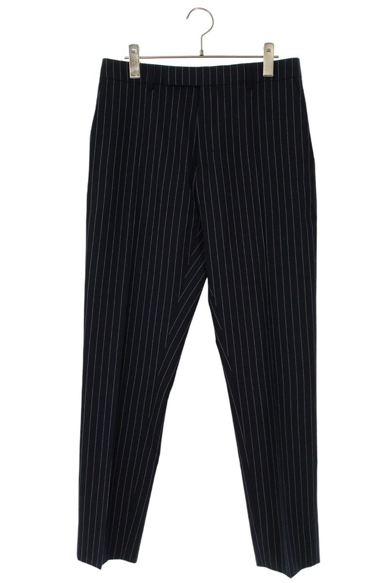 CELINE Wool Cashmere Stripe Slacks Navy Size 33