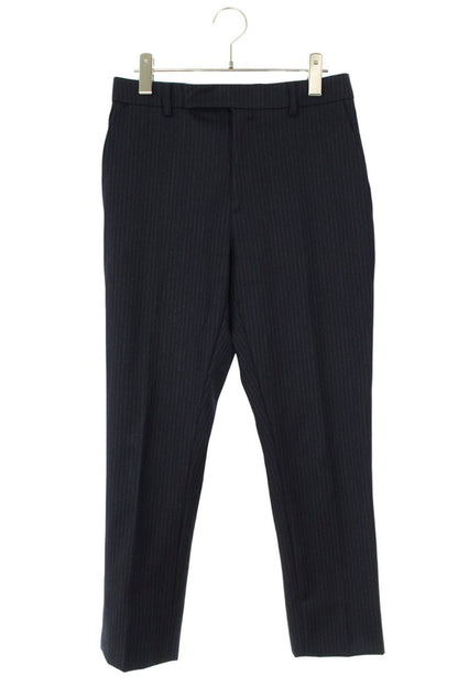 CELINE Navy Wool Stripe Trousers Size 32