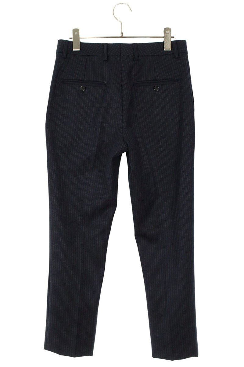 CELINE Navy Wool Stripe Trousers Size 32