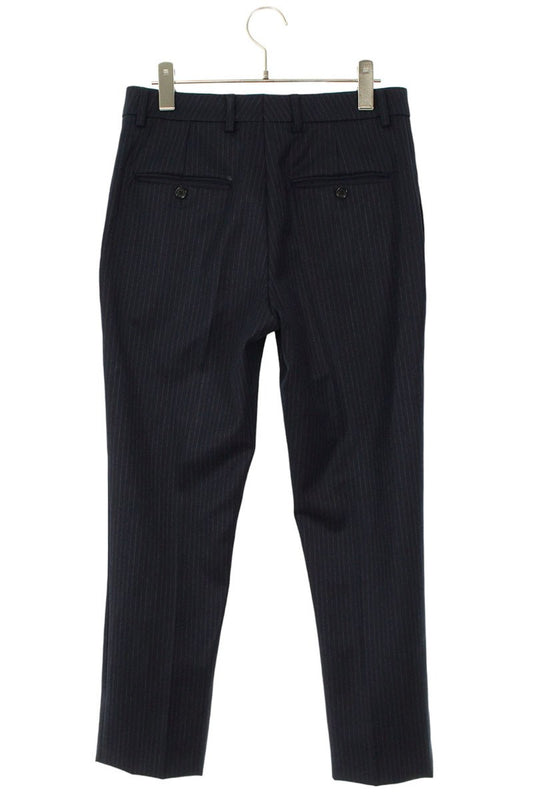 CELINE Navy Wool Stripe Trousers Size 32