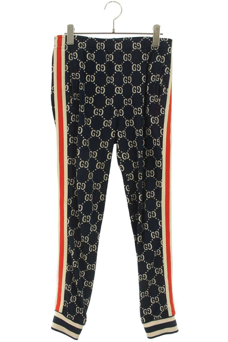 GUCCI Navy GG Jacquard Jogging Track Pants Size 28