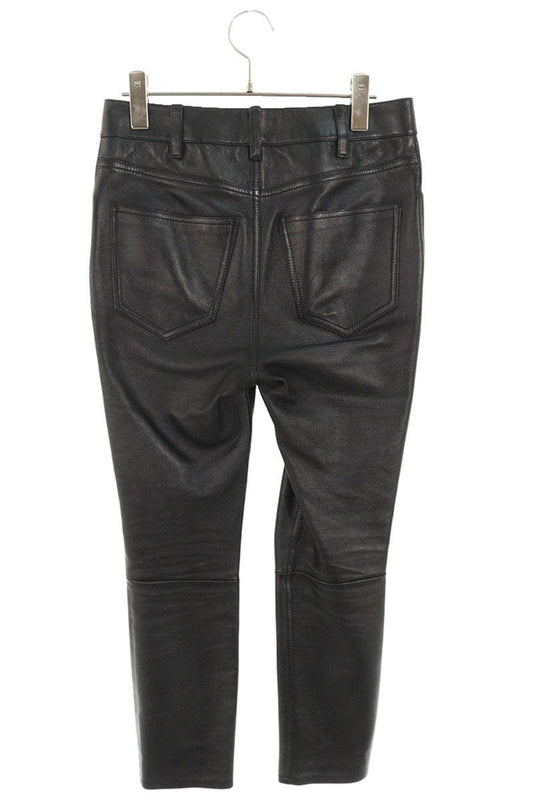 CELINE Black Lamb Leather Trousers Size 26