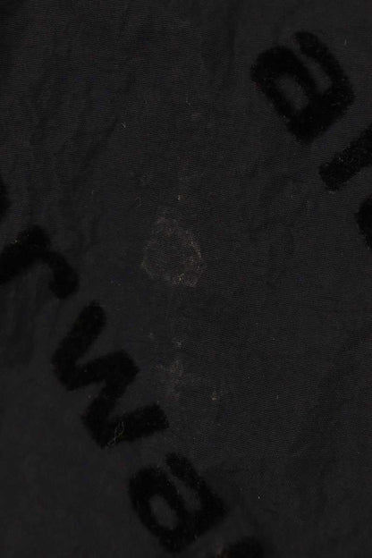 ALEXANDER WANG Black All-Over Logo Nylon Pants Size 28