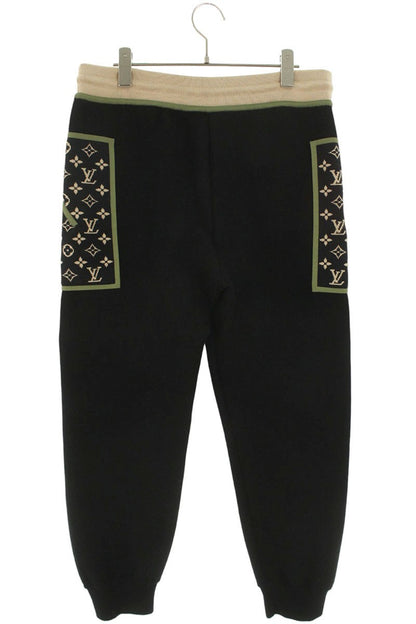 LOUISVUITTON 23AW Monogram Panel Knit Pants Navy Size 32