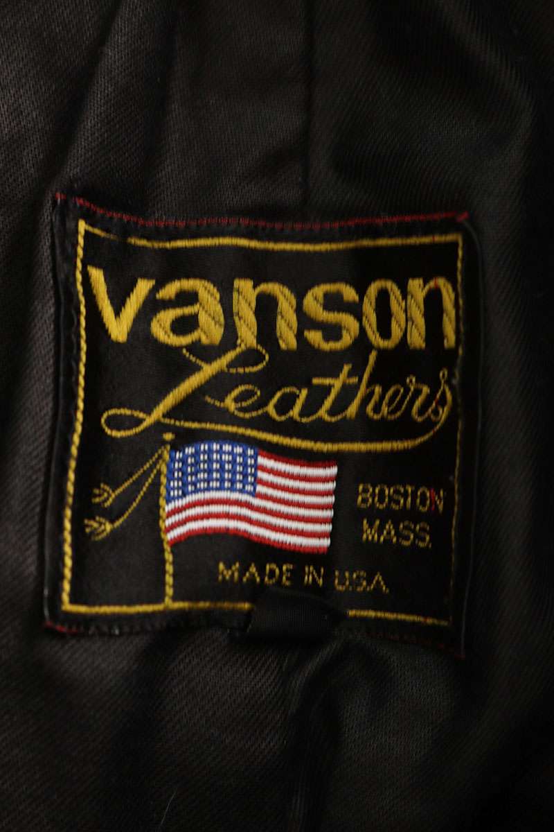 VANSON Leather Long Pants Black Size 30