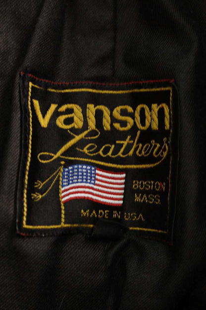 VANSON Leather Long Pants Black Size 30