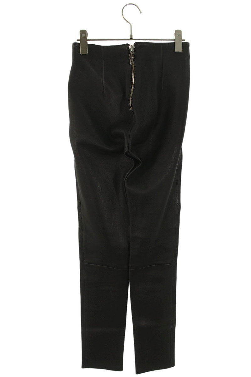 Chrome Hearts Back Dagger Zip Slim Leather Pants Size 32