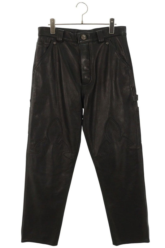 Chrome Hearts CARPENTER LTHR Flare Knee Pants Size 30