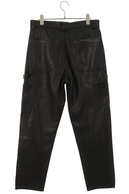 Chrome Hearts CARPENTER LTHR Flare Knee Pants Size 30