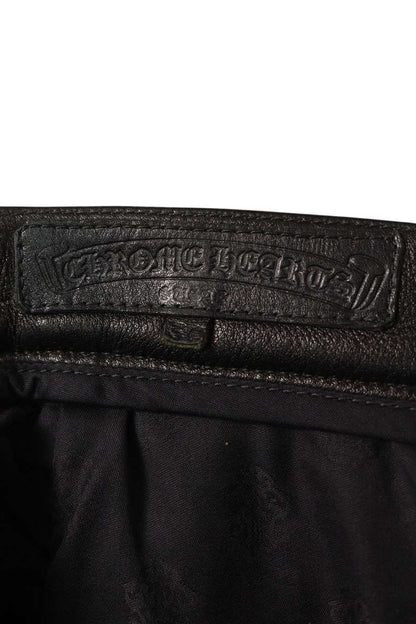 Chrome Hearts CARPENTER LTHR Flare Knee Pants Size 30