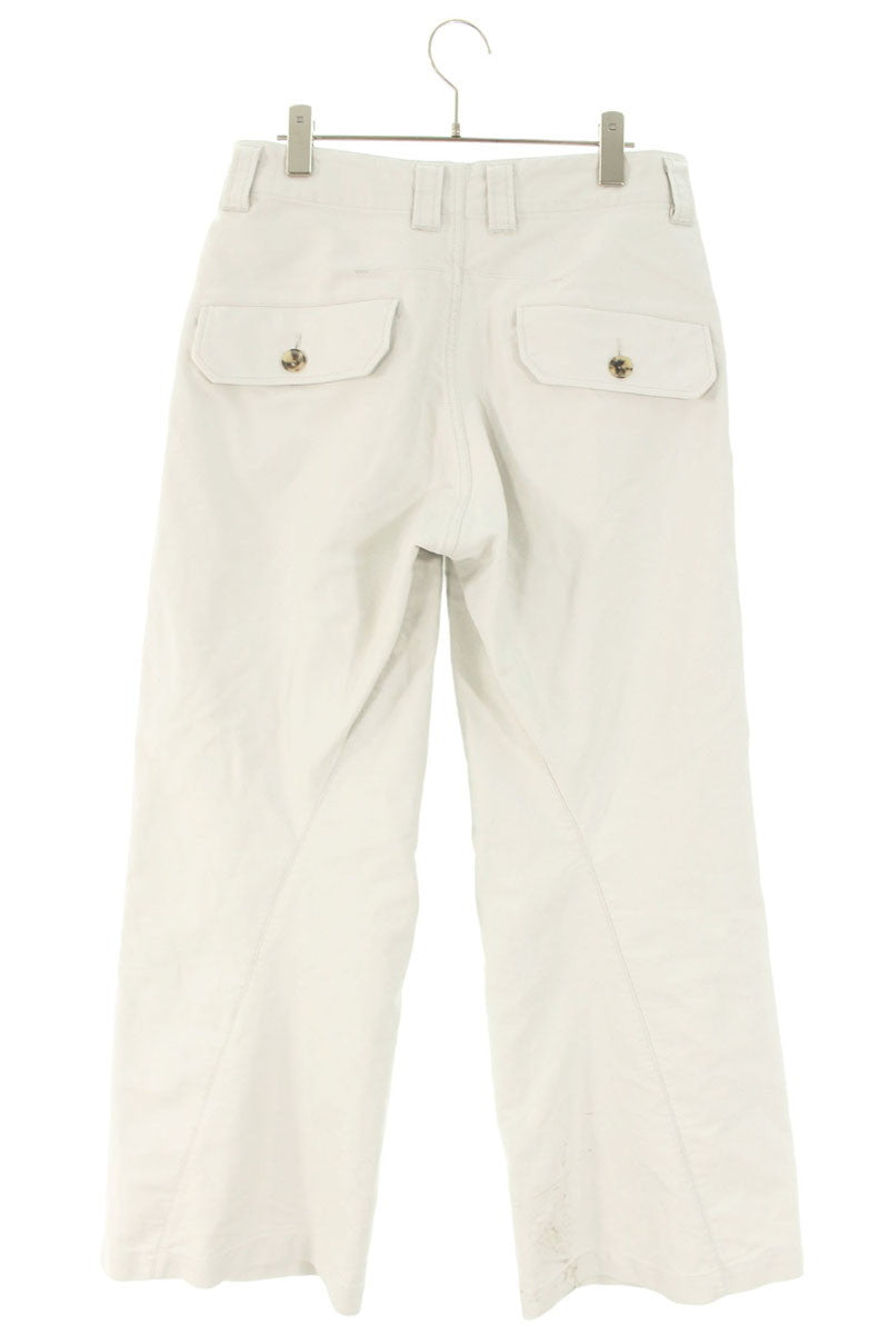 NVRFRGT White Wide Cotton Trousers Size 30