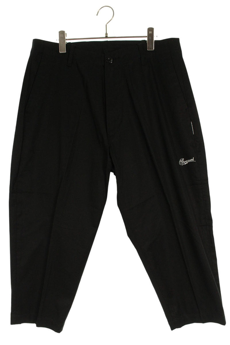 SEQUEL TYPE-CP Logo Print Pants Black Size 34