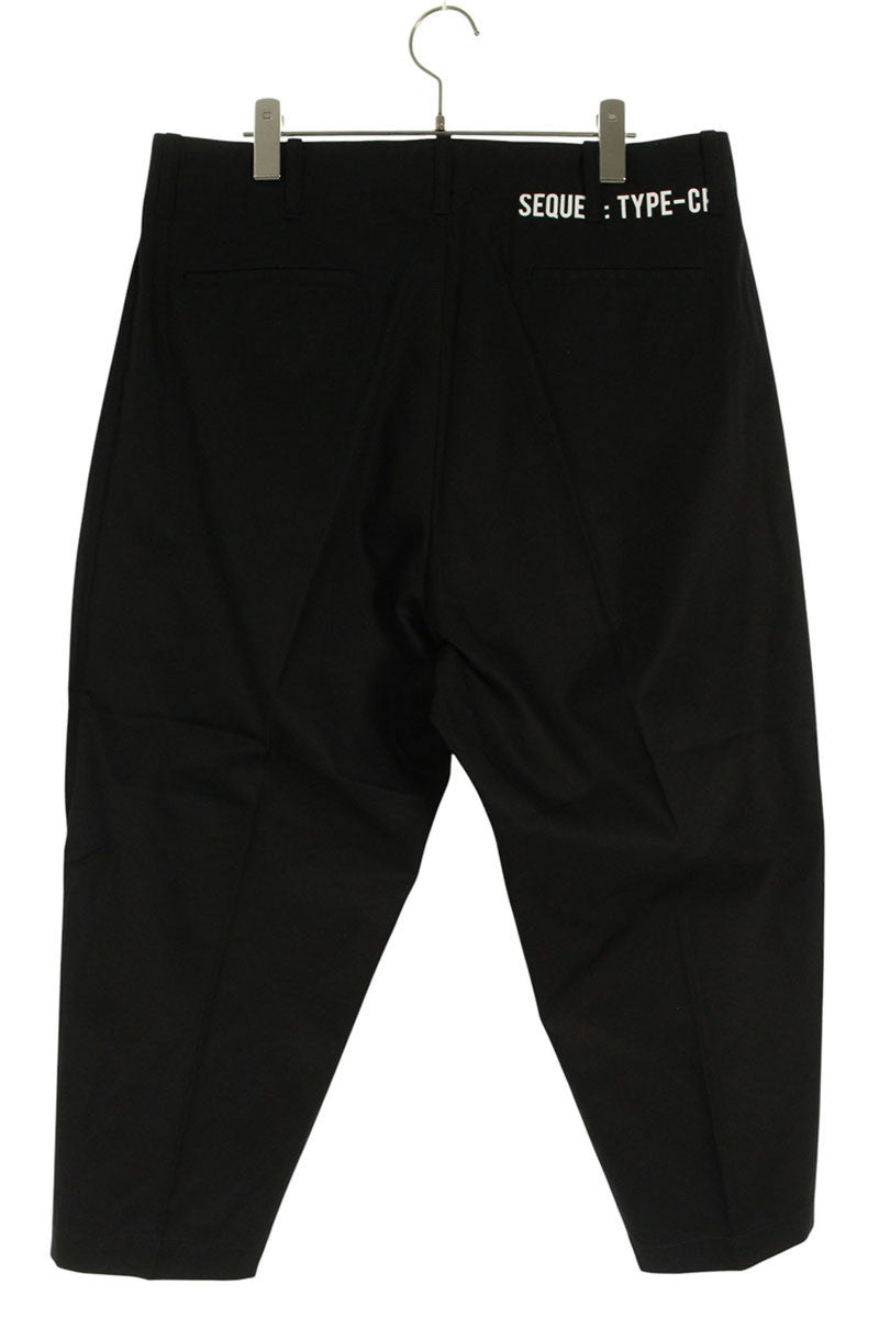 SEQUEL TYPE-CP Logo Print Pants Black Size 34