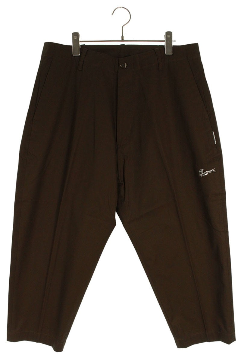 SEQUEL TYPE-CP Logo Print Pants Brown Size 34