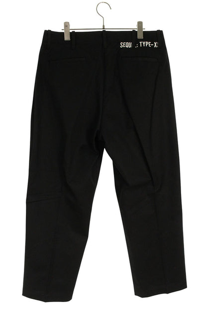 SEQUEL TYPE-XF Poly Cotton Logo Print Pants Black Size 34