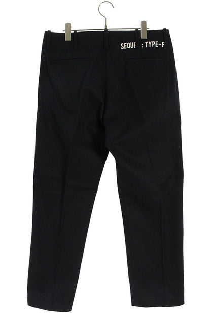 SEQUEL TYPE-F Logo Print Pants Navy Size 34