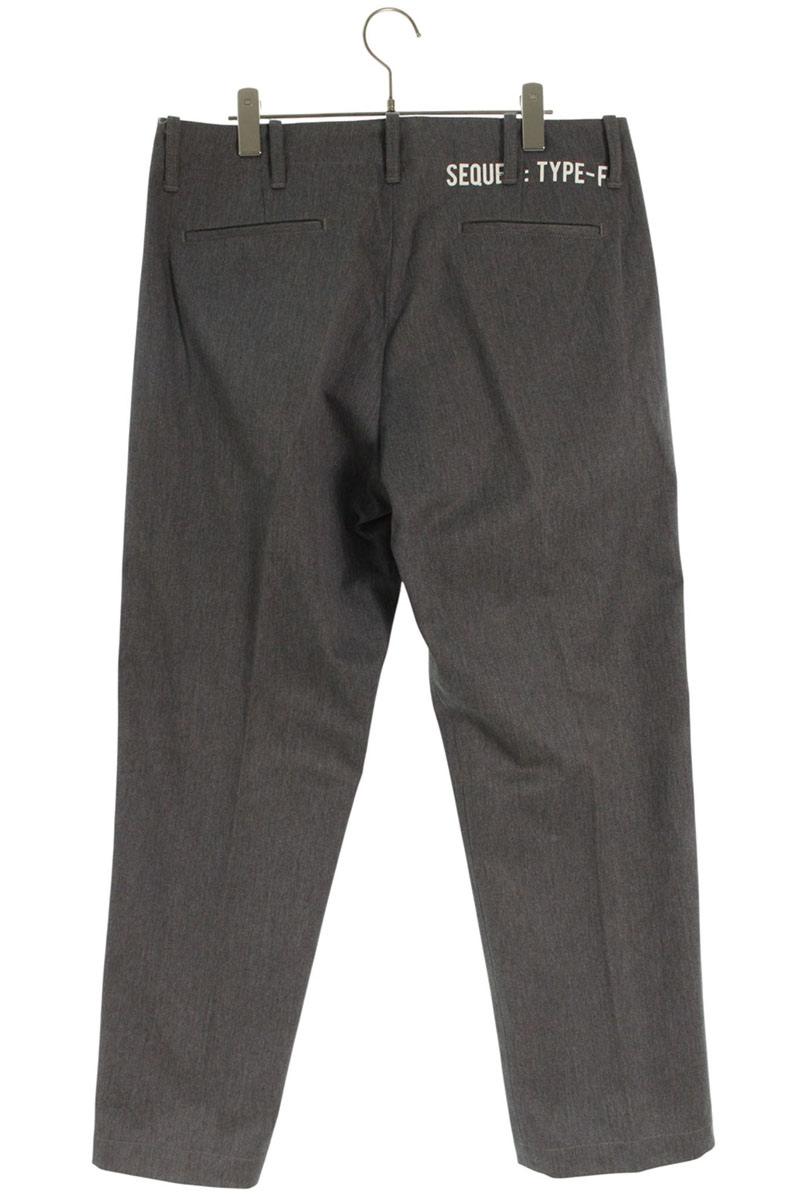 SEQUEL TYPE-F Logo Print Pants Gray Size 34