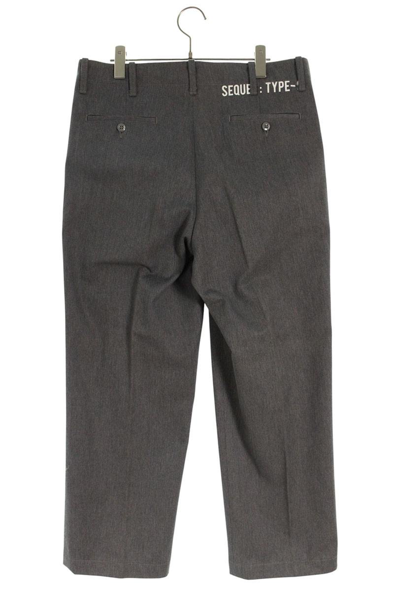 SEQUEL TYPE-C Logo Print Pants Gray Size 34