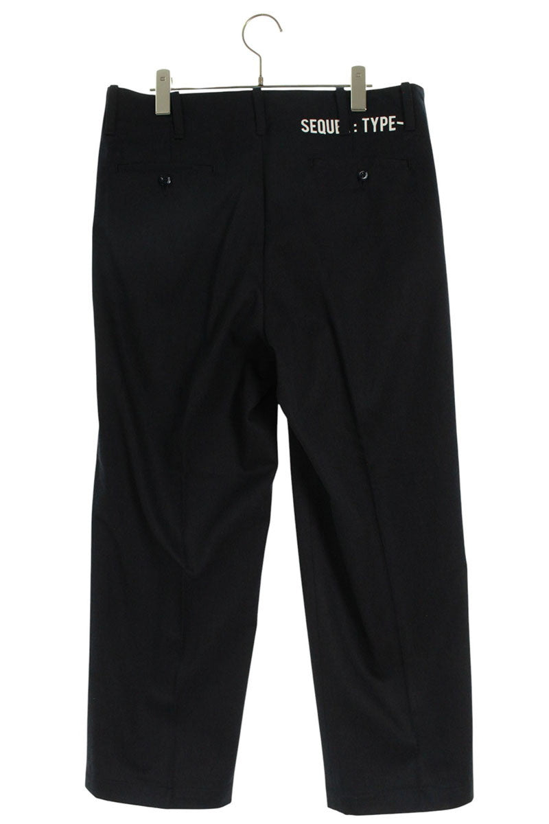 SEQUEL TYPE-C Logo Print Pants Navy Size 34