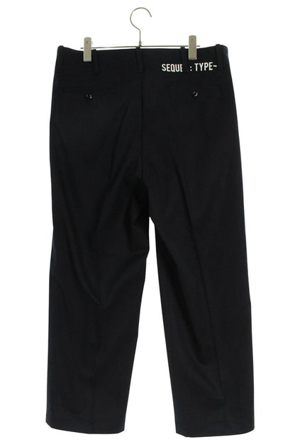 SEQUEL TYPE-C Logo Print Pants Navy Size 34