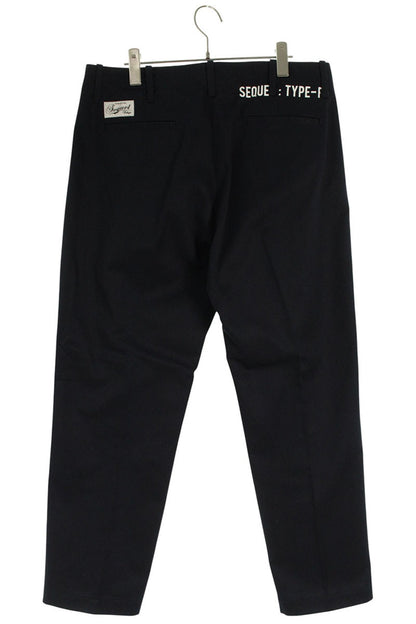 SEQUEL TYPE-F Logo Print Pants Navy Blue Size 34