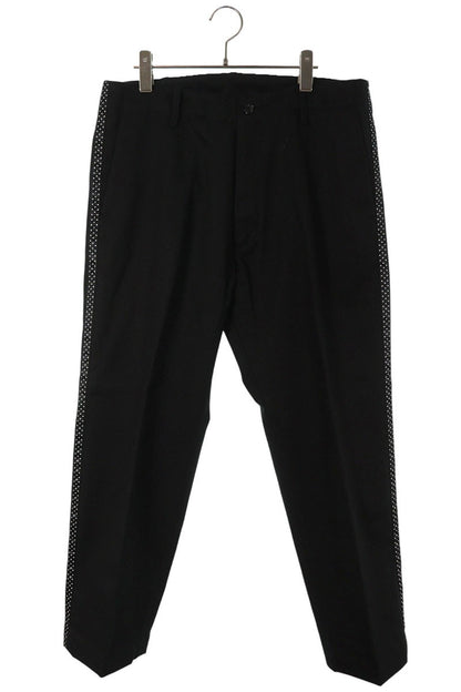 SEQUEL TYPE-F Logo Print Side Stripe Pants Black Size 34