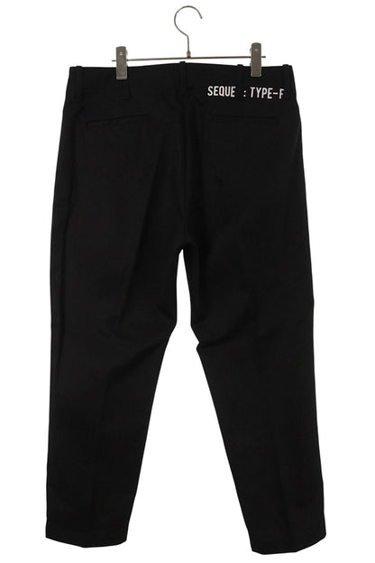 SEQUEL TYPE-F Logo Print Side Stripe Pants Black Size 34