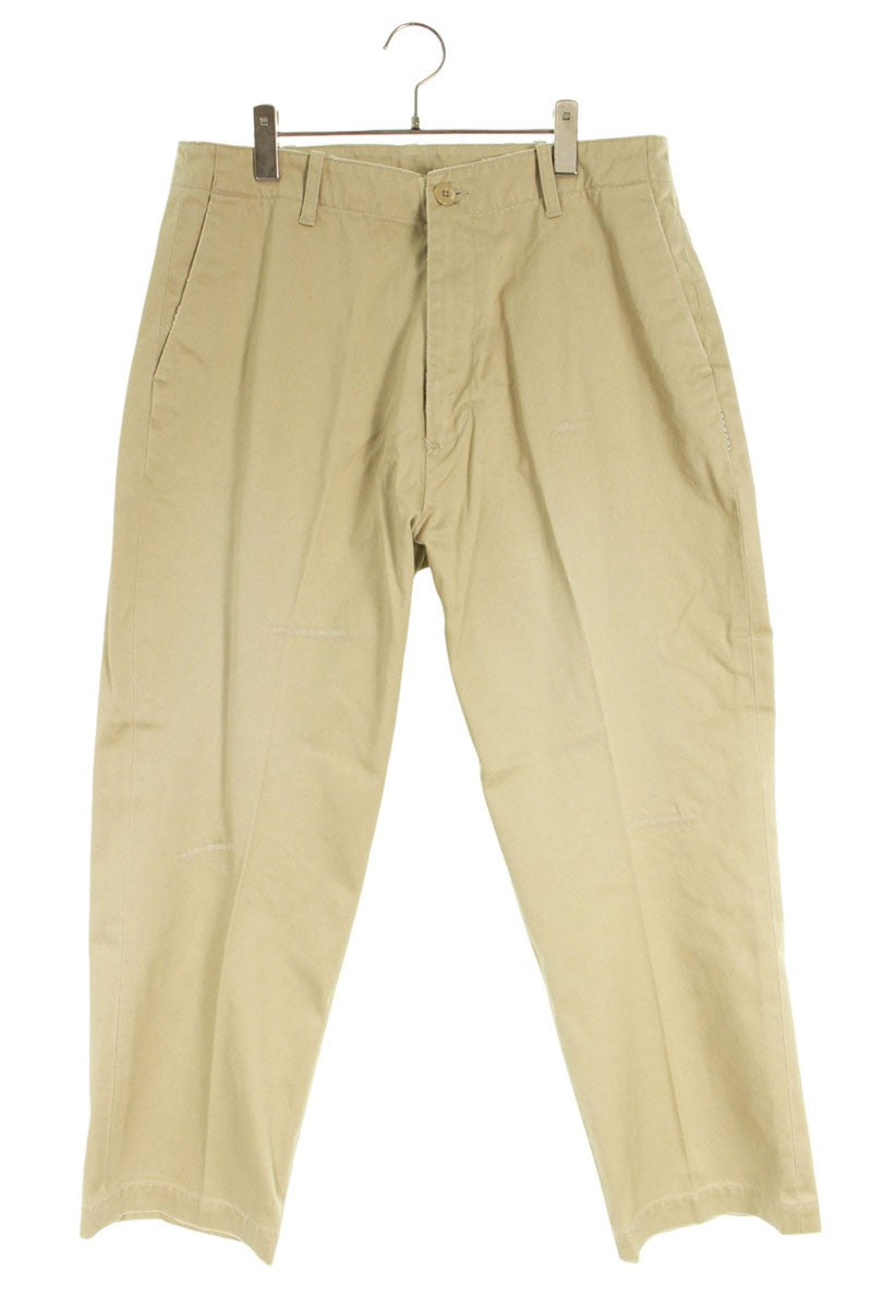 SEQUEL TYPE-XF Cotton Logo Print Pants Beige Size 34