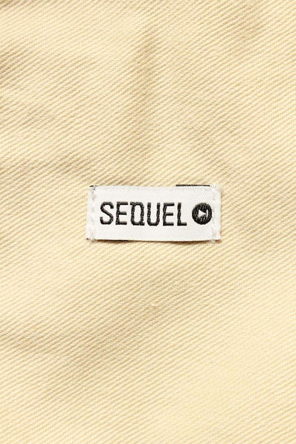 SEQUEL TYPE-XF Cotton Logo Print Pants Beige Size 34