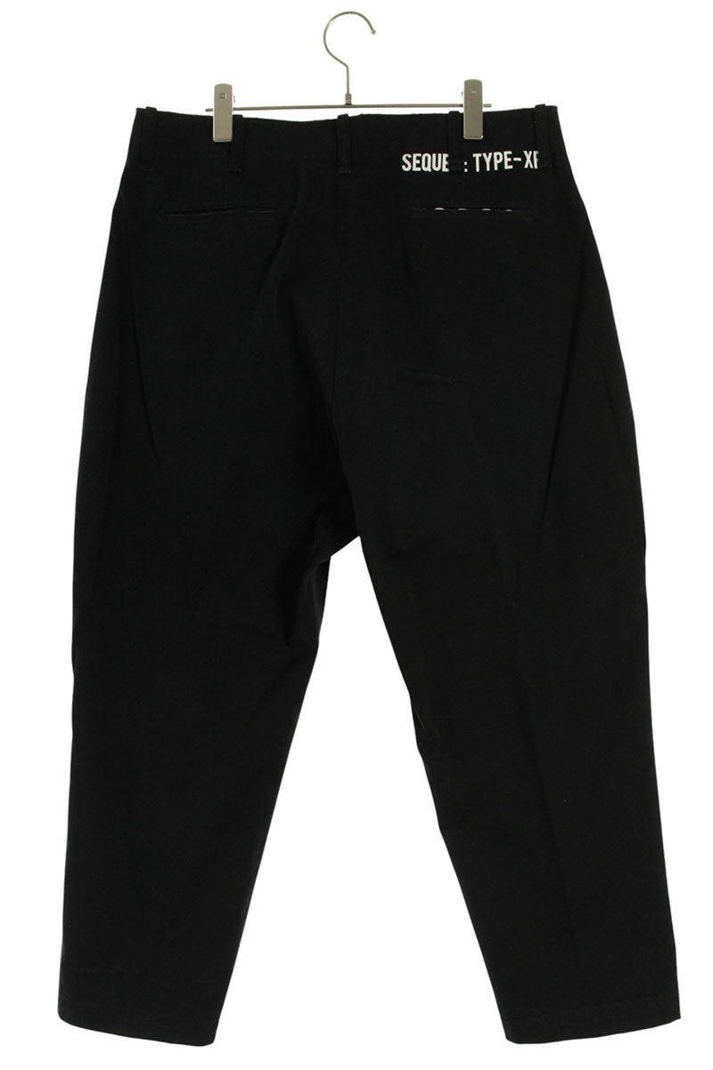 SEQUEL TYPE-XF Logo Print Long Pants Black Size 34