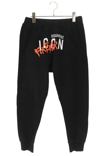 DSQUARED2 S79KA0026 Cotton Front Print Sweatpants Size 30