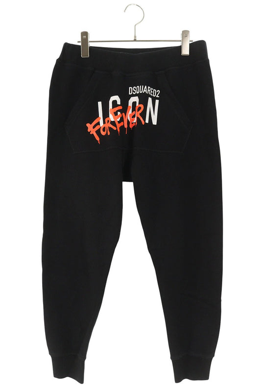 DSQUARED2 S79KA0026 Cotton Front Print Sweatpants Size 30