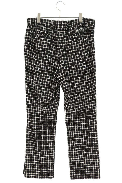 Amiri Logo Patch Long Pants Black x White Size 50