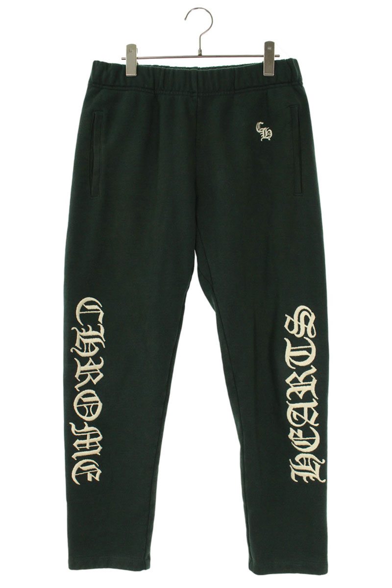 Chrome Hearts Y NOT SLO RIDE Logo Sweatpants Green Size 30