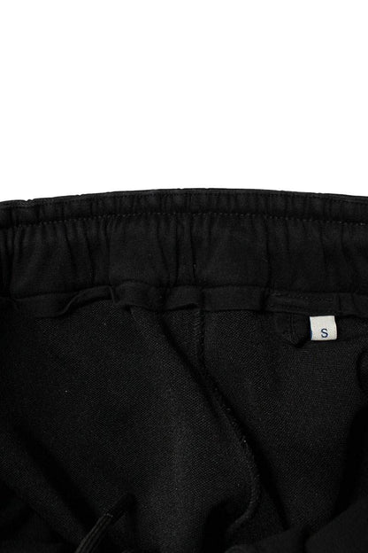 MONCLER Heart Logo Patch Hem Zip Track Pants Black Size 30