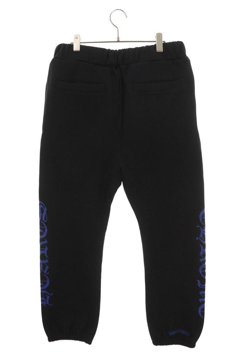 Chrome Hearts SWEAT PANTS Side Logo Print Black/Blue Size 32