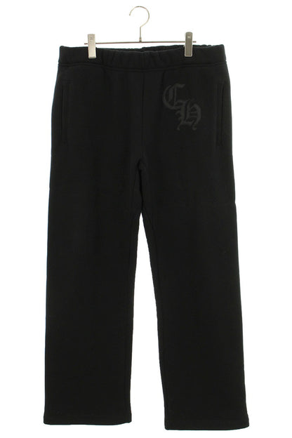 Chrome Hearts CH Logo Embroidery Cotton Pants Black Size 34