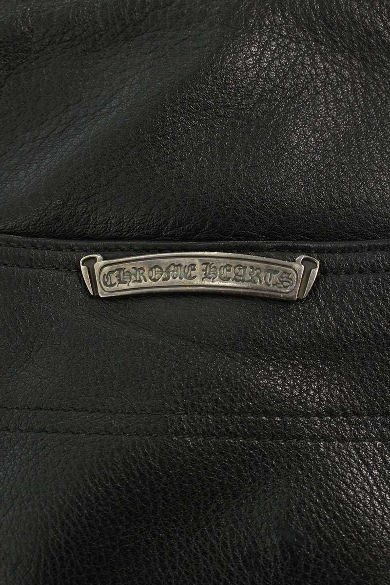 Chrome Hearts CARPENTER LTHR Cross Ball Button Flare Size 34