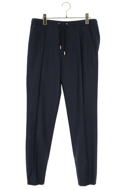 DIOR 113C112A5294 Hem Zip Wool Pants Navy Size 33