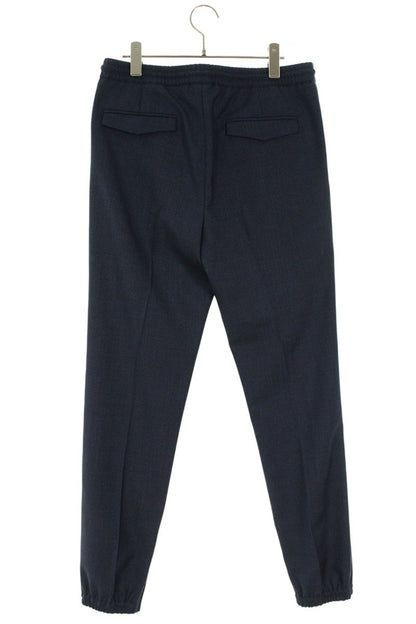 DIOR 113C112A5294 Hem Zip Wool Pants Navy Size 33