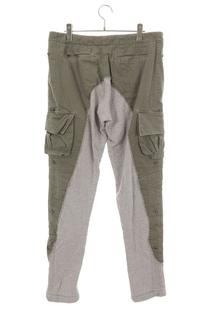GREG LAUREN Sweat Patchwork Cargo Pants Khaki Size 32
