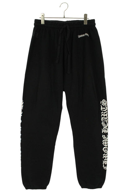 Chrome Hearts SWEAT PANTS Side Logo Print Black Size 34