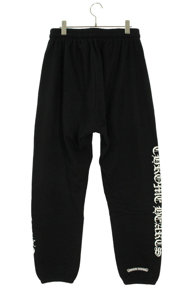 Chrome Hearts SWEAT PANTS Side Logo Print Black Size 34