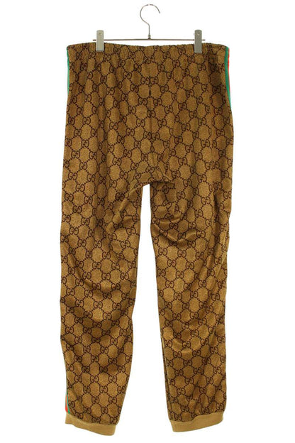 GUCCI 523489 GG Monogram Technical Jersey Brown Size 38