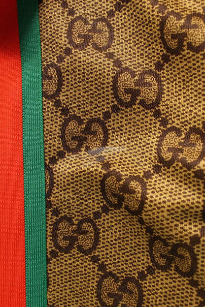 GUCCI 523489 GG Monogram Technical Jersey Brown Size 38