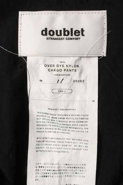 doublet 25SS OVER DYE NYLON CARGO PANTS Black Size 30