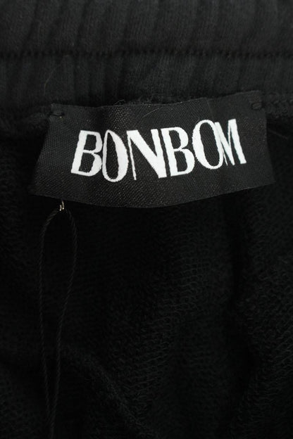 BONBOM Logo Embroidered Long Pants Black Size 2
